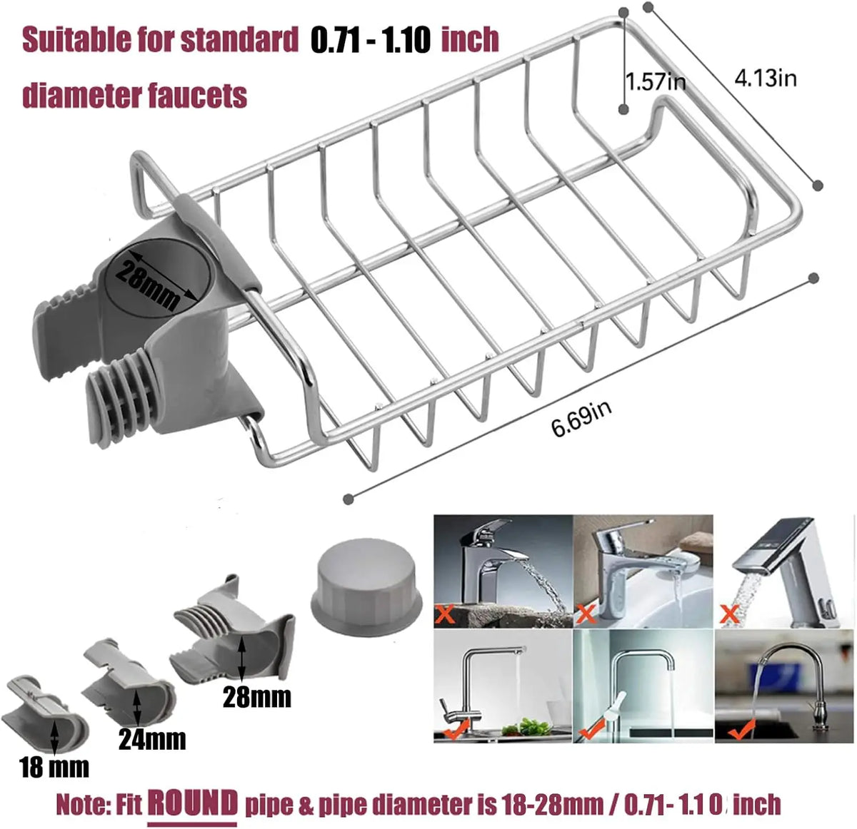 Stainless Steel Faucet Rack